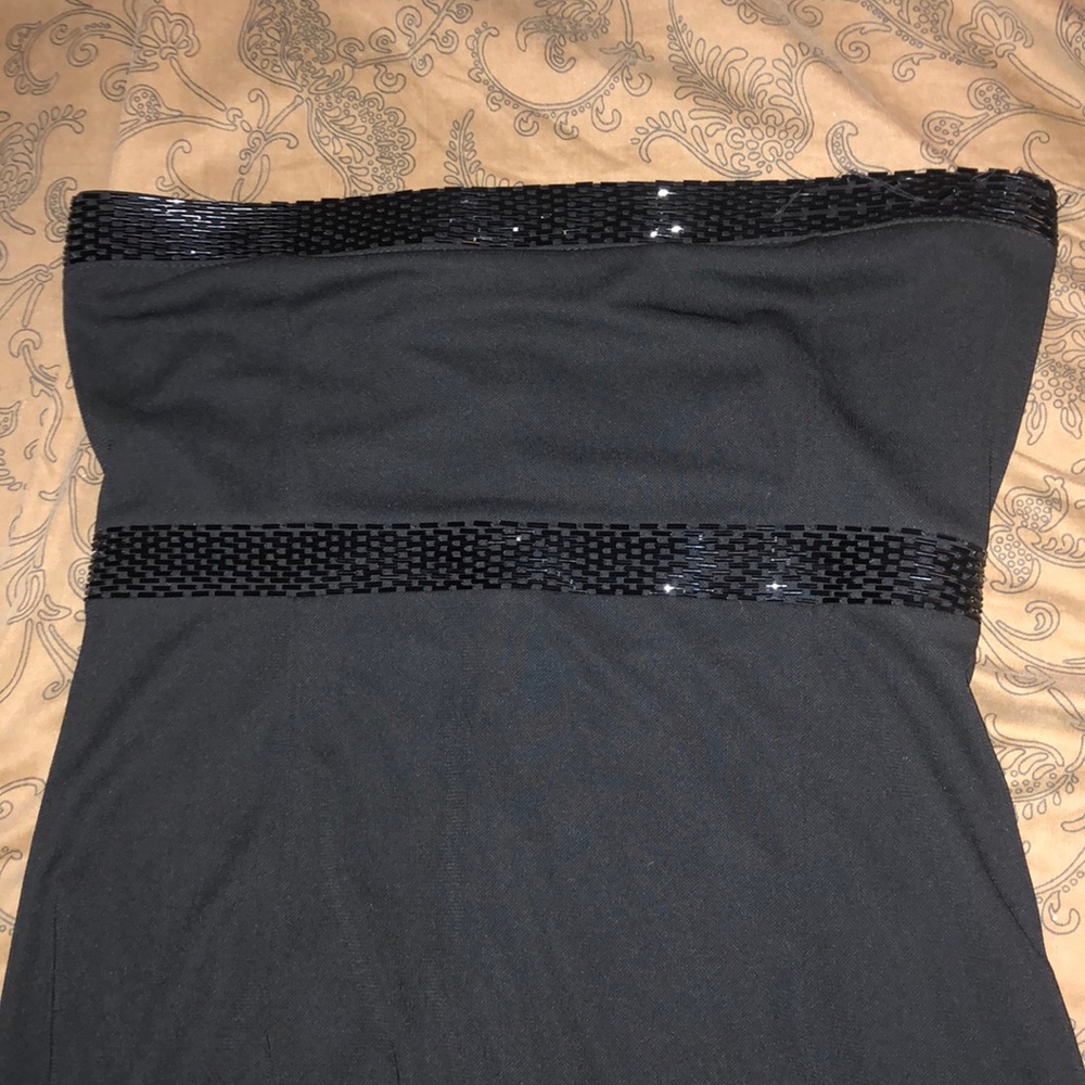 Knee length black dress